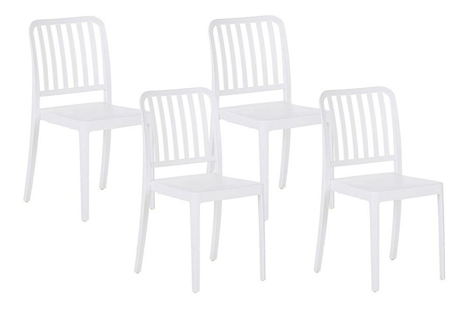 Set 4 ks zahradních židlí Sinnamon (bílá)