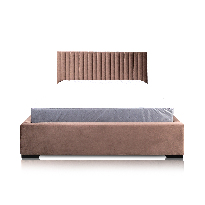 Čalouněná postel 140x200 cm Veggie (hnědá)