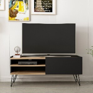 TV stolek/skříňka Arale (Ořech + Černá)