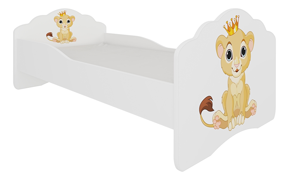 Dětská postel 140x70 cm Cassi (S roštem a matrací) (lvík)