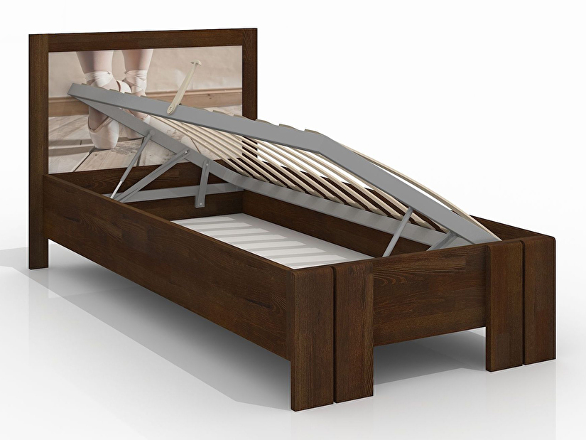 Jednolůžková postel 120 cm Naturlig Kids Manglerud High BC (borovice) (s roštem)