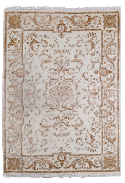 Ručně vázaný koberec Bakero Agra D24 White