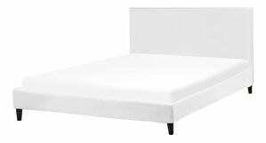 Manželská postel 160 cm FUTTI (s roštem) (bílá)