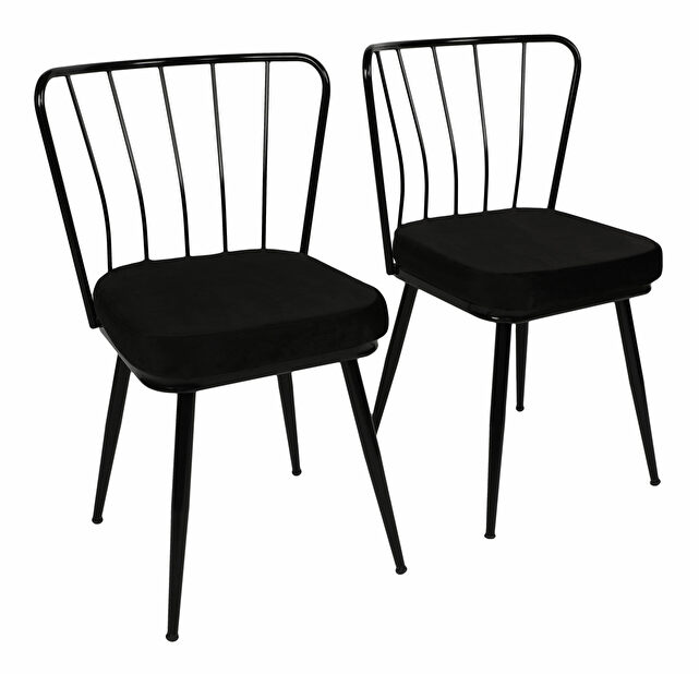 Set 2 židlí Ypsilon (Černá)