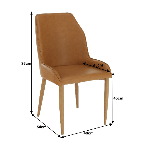 Jídelní židle Impor (karamelová)