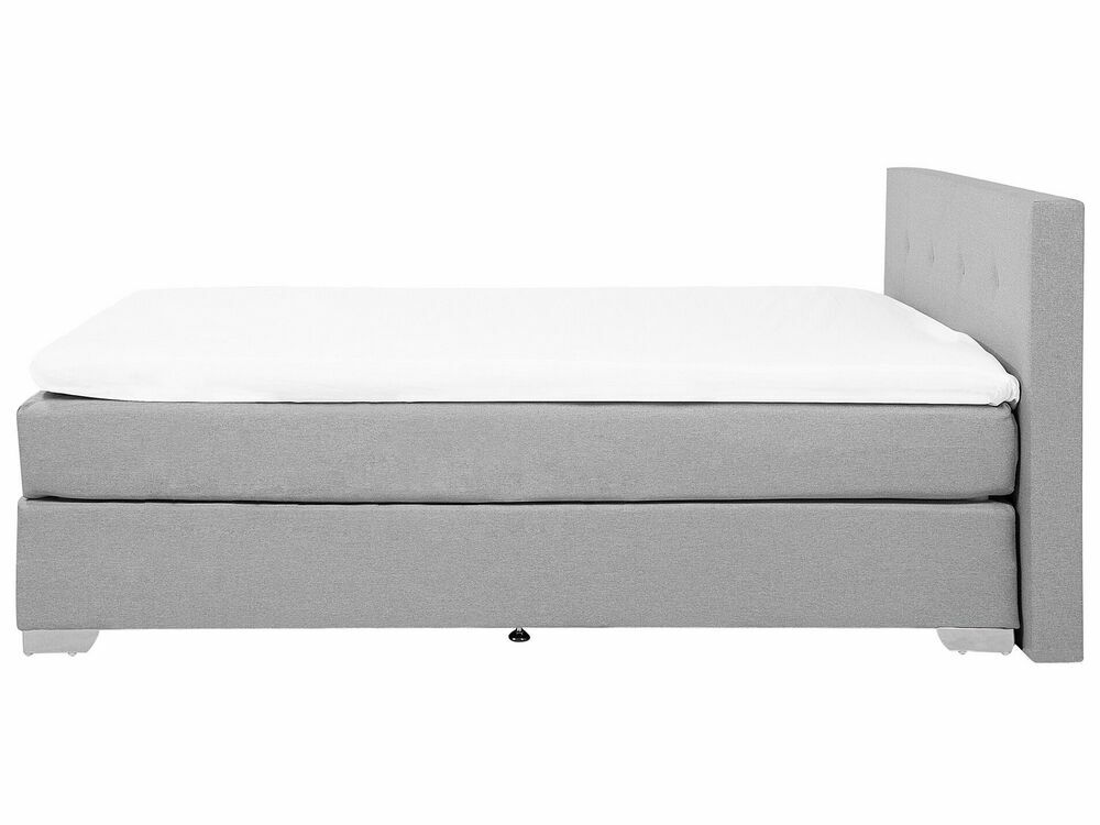 Kontinentální postel 180 cm CONSOLE (s roštem a matrací) (šedá)