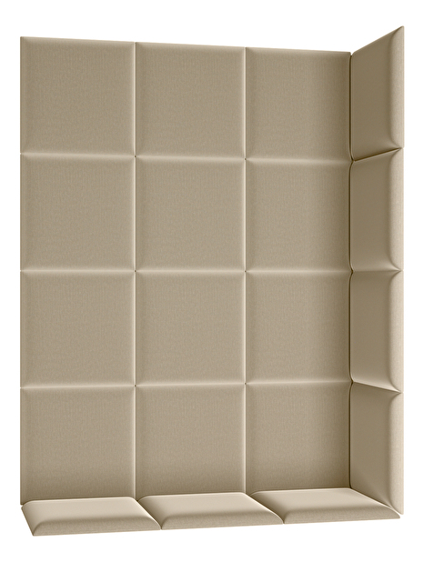 Set 19 čalouněných panelů Quadra 120x160 cm (béžová)