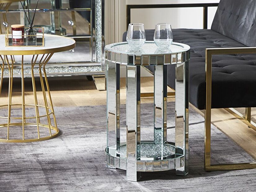 Příruční stolek ARAPO (stříbrná)