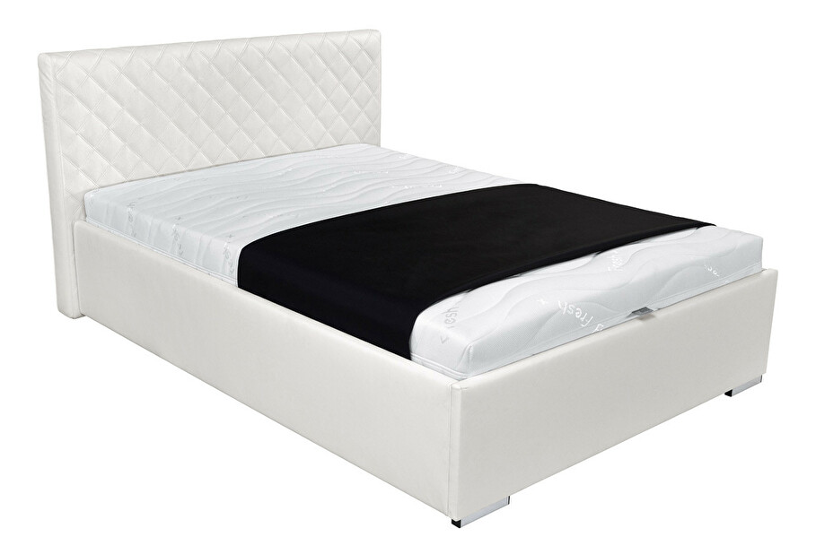 Manželská postel 140 cm BRW Syntia (bílá)