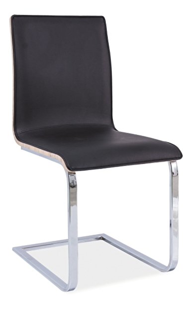 Jídelní židle H-690 (ekokůže černá + dub sonoma)