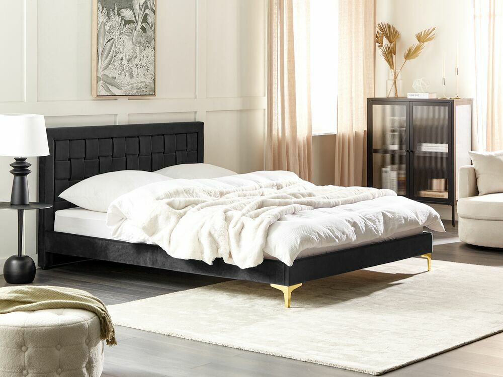 Manželská postel 160 cm Linux (černá)