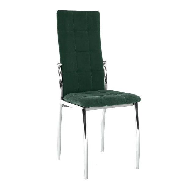 Jídelní židle Adore (smaragdová+ kov)