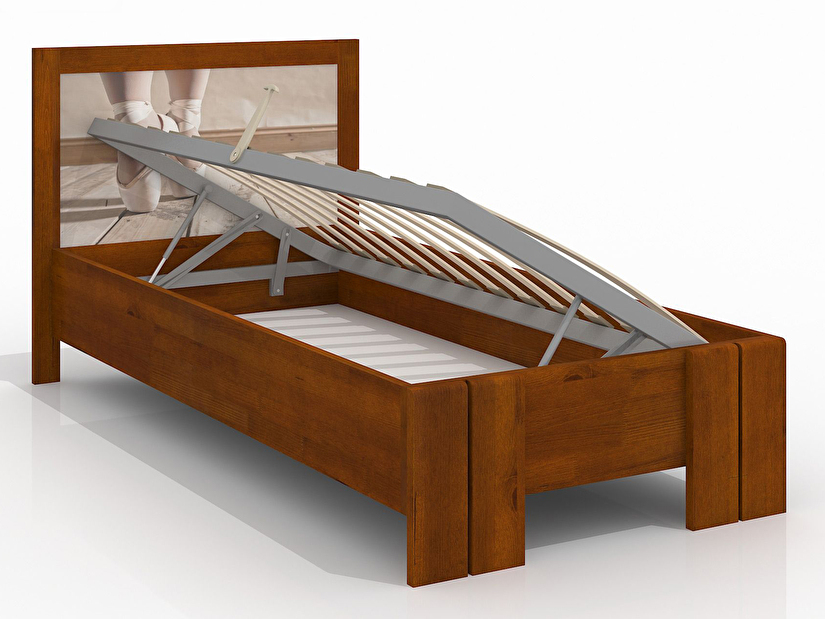 Jednolůžková postel 90 cm Naturlig Kids Manglerud High BC (borovice) (s roštem)