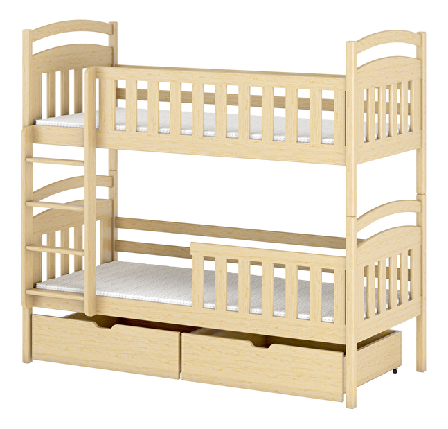 Dětská postel 90 cm Sarina (s roštem a úl. prostorem) (borovice)