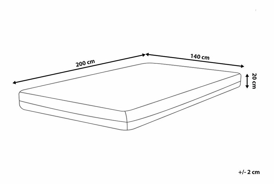 Pěnová matrace 140x200 cm GALLO (tvrdý)
