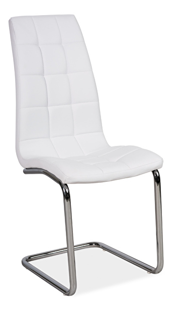 Jídelní židle Hilario (ekokůže bílá)
