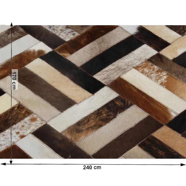 Kožený koberec 170x240 cm Koza typ 2