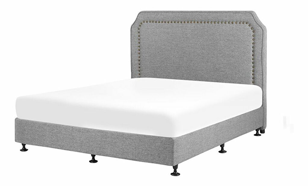 Manželská postel 160 cm COLOGNE 2 (s roštem a matrací) (šedá)
