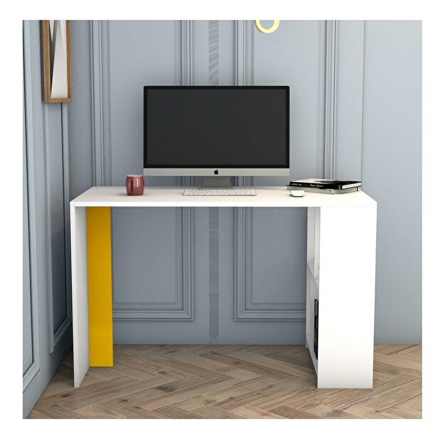 PC stolek Limba (bílá + žlutá)