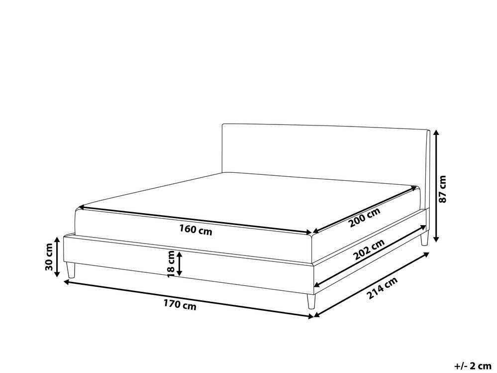Manželská postel 160 cm FUTTI (s roštem) (hnědá)