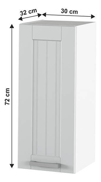 Horní kuchyňská skříňka Janne Typ 2 (světle šedá + bílá)