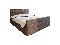 Manželská posteľ  Boxspring 160 cm Milagros 1 (tmavohnedá) (s matracom a úložným priestorom)