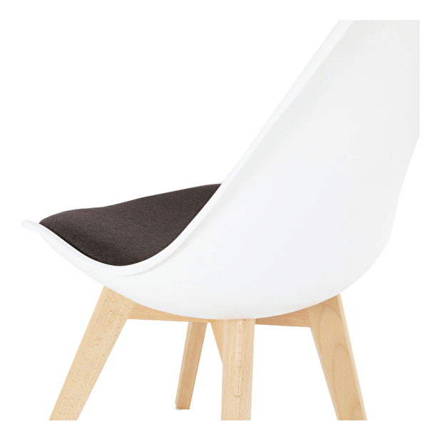 Jídelní židle Ambany (bílá + čokoládová)