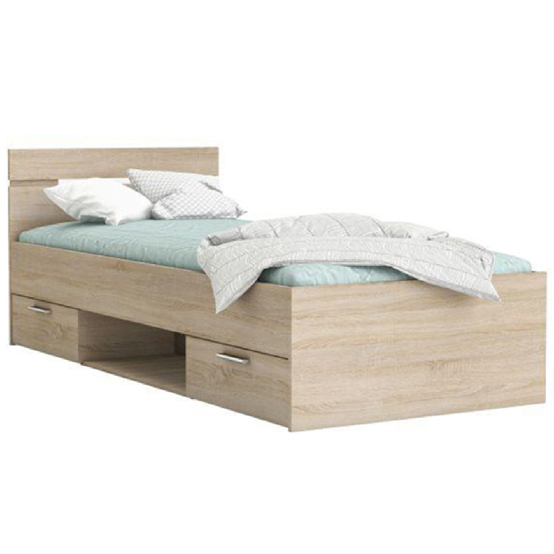 Jednolůžková postel 90 cm Myriam (dub sonoma)(bez matrace a roštu)