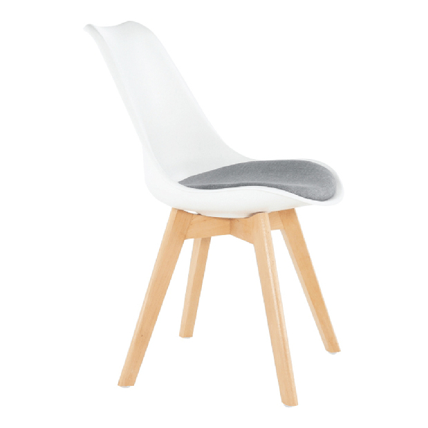 Jídelní židle Ambany (bílá + šedá)