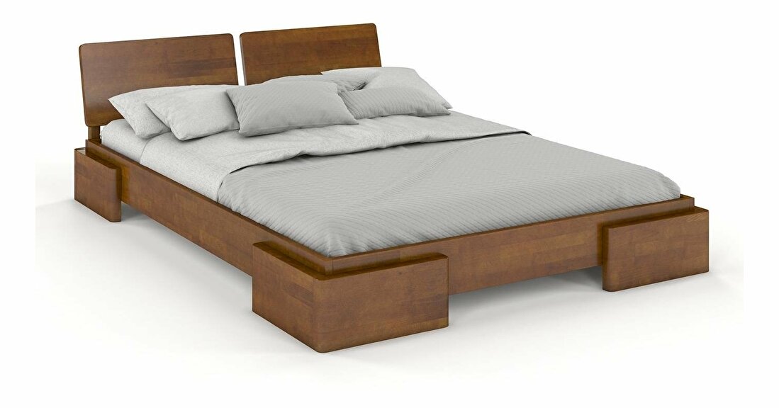 Manželská postel 200 cm Naturlig Jordbaer (buk)