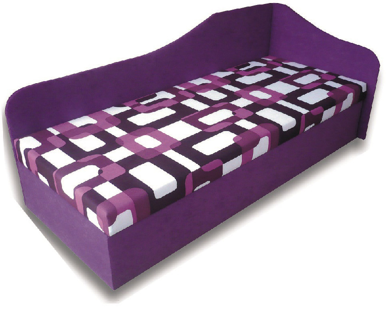 Jednolůžková postel (válenda) 80 cm Lux 87 (P) (s matrací)