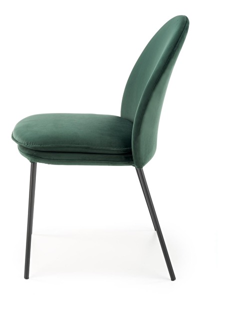 Jídelní židle Kemis (zelená + černá)