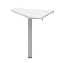 Rohový stolek Hansa 2 NEW 06 (bílá + kov)