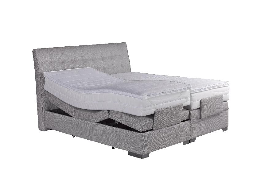 Manželská postel 180 cm Blanár Astrid (šedá) (s matracemi)