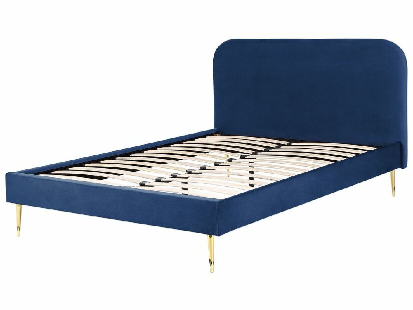 Manželská postel 160 cm Faris (modrá) (s roštem)