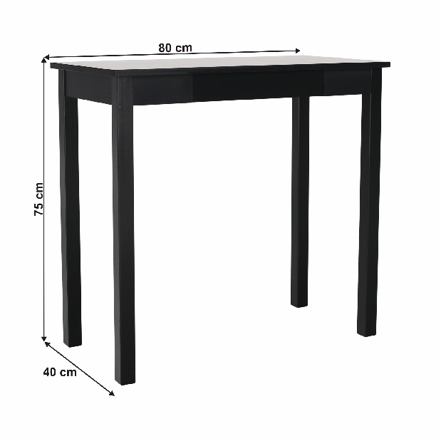 Konzolový stolek Amorette (černá)