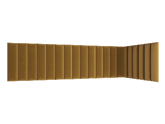 Set 20 čalouněných panelů Quadra 210x90x60 cm (hořčicová)