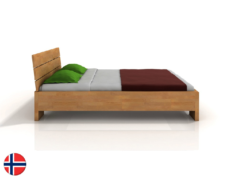 Manželská postel 180 cm Naturlig Tosen High (buk) (s roštem) *bazar