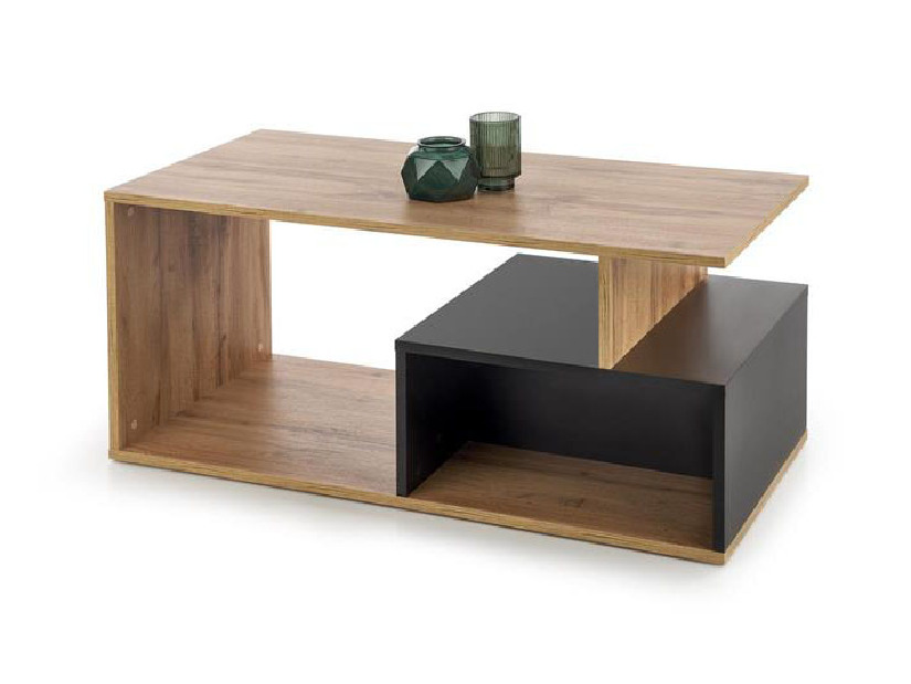 Konferenční stolek Cabama (černá + dub wotan)
