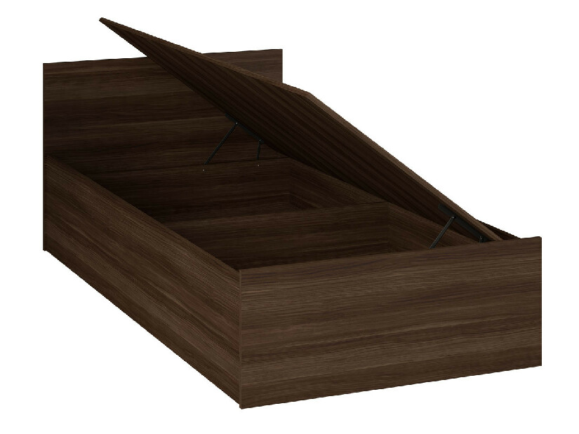 Jednolůžková postel 90 cm Irvine I23 (jasan tmavý) (s roštem a úložným prostorem)
