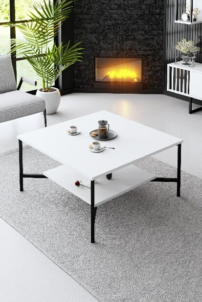 Konferenční stolek Buon (Bílá + Černá)