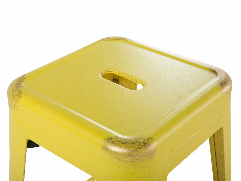 Set 2ks. barových židlí 60cm Cabriot (žlutozlatá)
