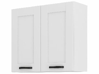 Horní kuchyňská skříňka Lucid 80 G 72 2F (bílá + bílá)