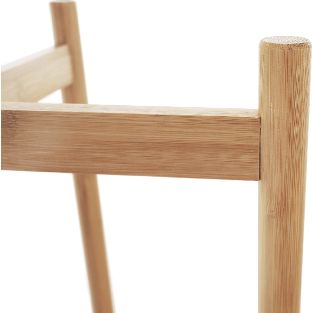Príručný stolík Birdie Blye (bílá + přírodní bambus)