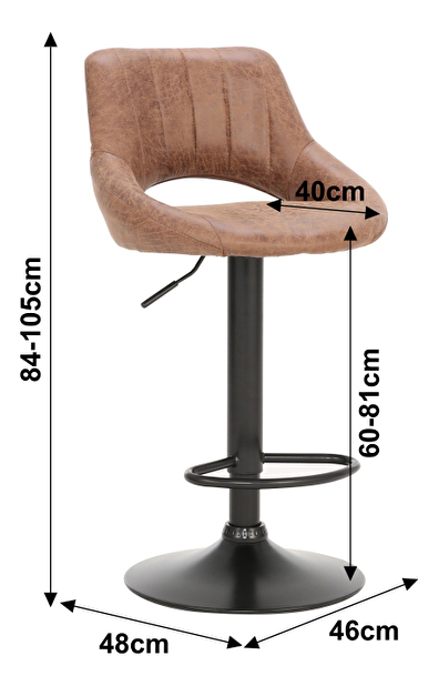 Barová židle Losarr (hnědá)