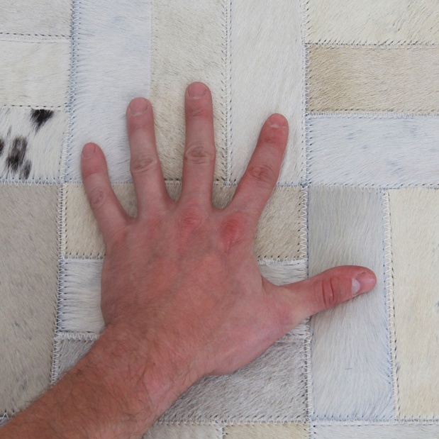 Kožený koberec TYP 01 (hovězí kůže + vzor patchwork)