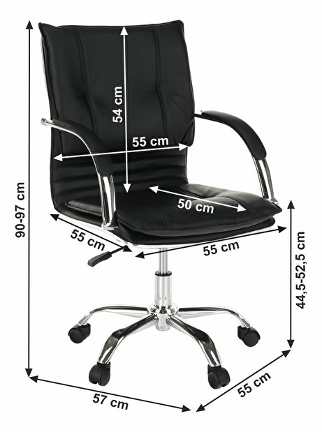 Kancelářská židle Quadira (černá)