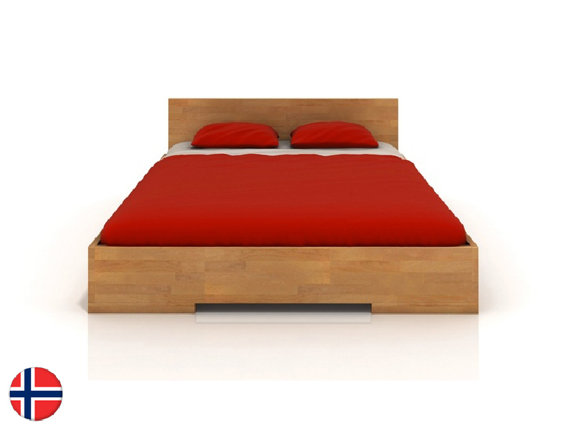 Manželská postel 180 cm Naturlig Kirsebaer (buk) (s roštem)