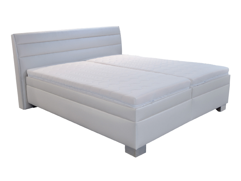 Manželská postel 180 cm Blanář Vernon (bílá) (s rošty a matracemi Nelly Plus)