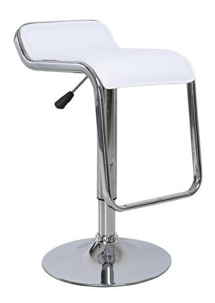 Barová židle Illaes (bílá + chrom)